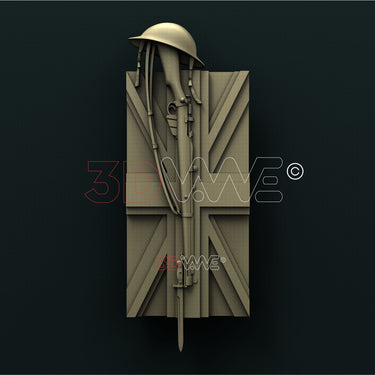 BRITISH FALLEN HERO 3D STL 3DWave